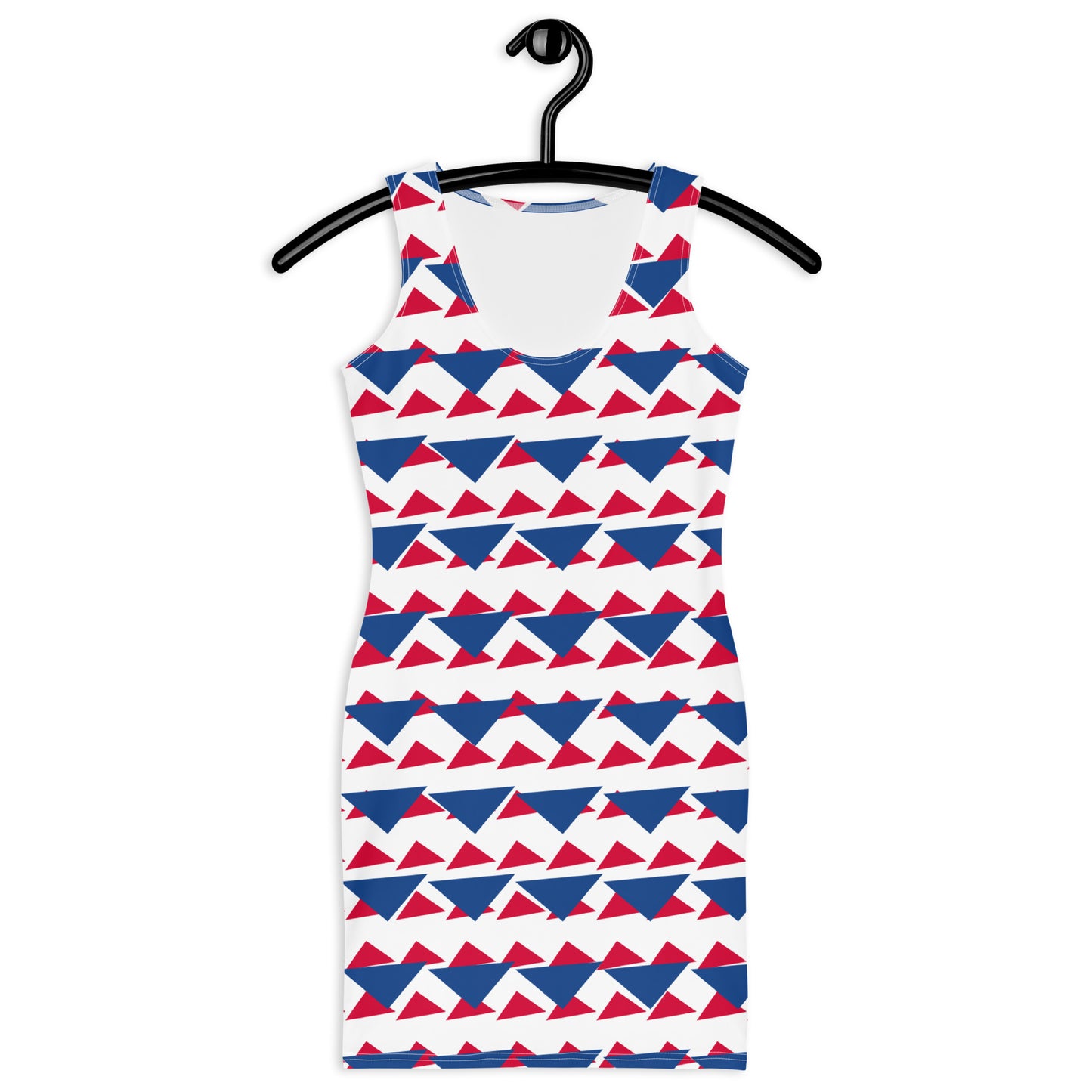 All-Over Print Bodycon Dress Geometric Triangles Style 3