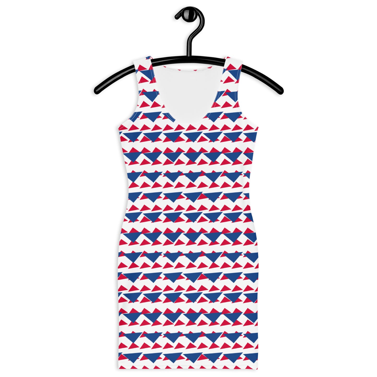 All-Over Print Bodycon Dress Geometric Triangles Style 1
