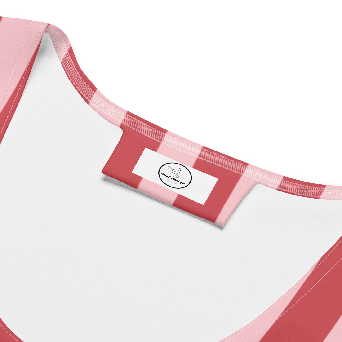Crop Top Red and Pink Stripes