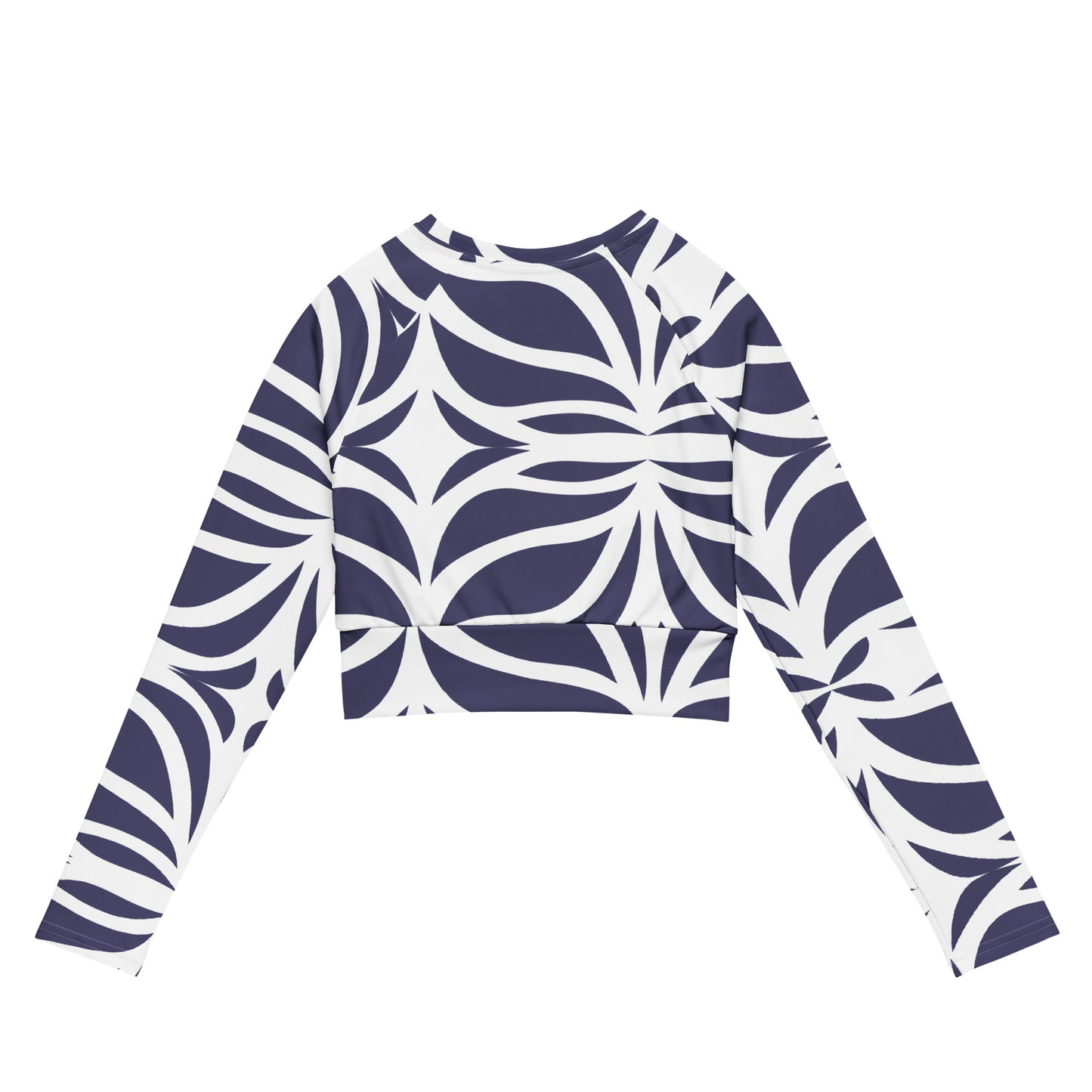 Recycled long-sleeve crop top