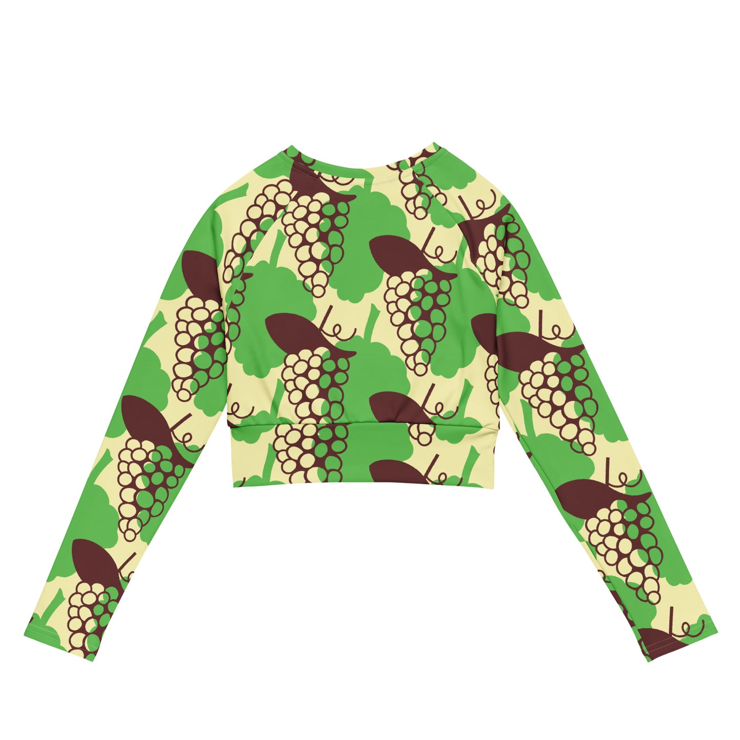 Recycled long-sleeve crop top
