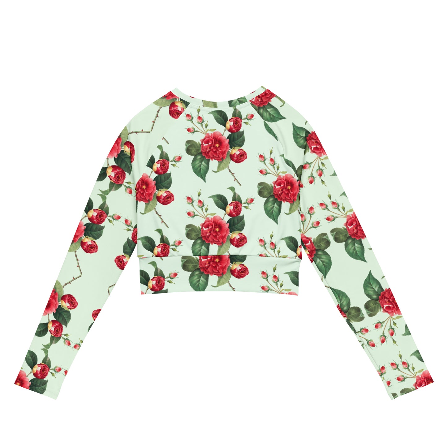 Recycled long-sleeve crop top