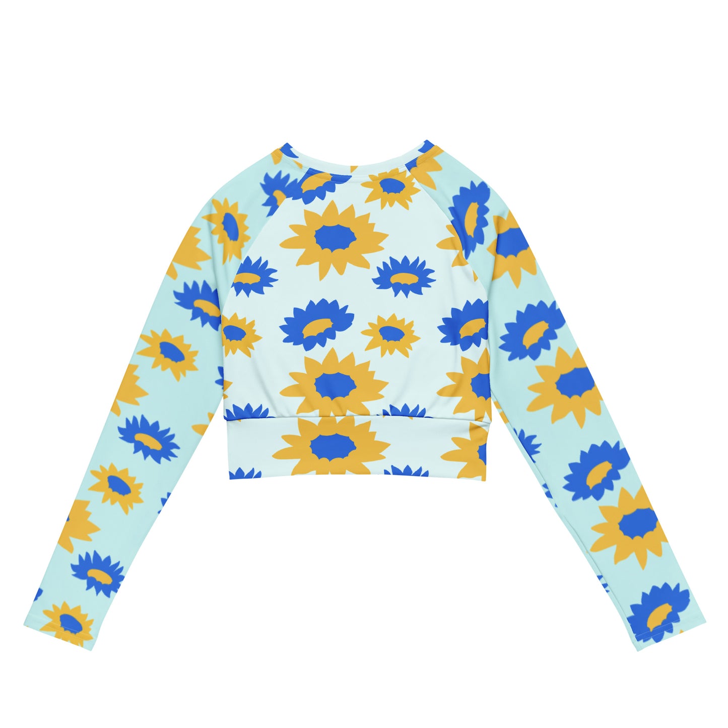 Recycled long-sleeve crop top
