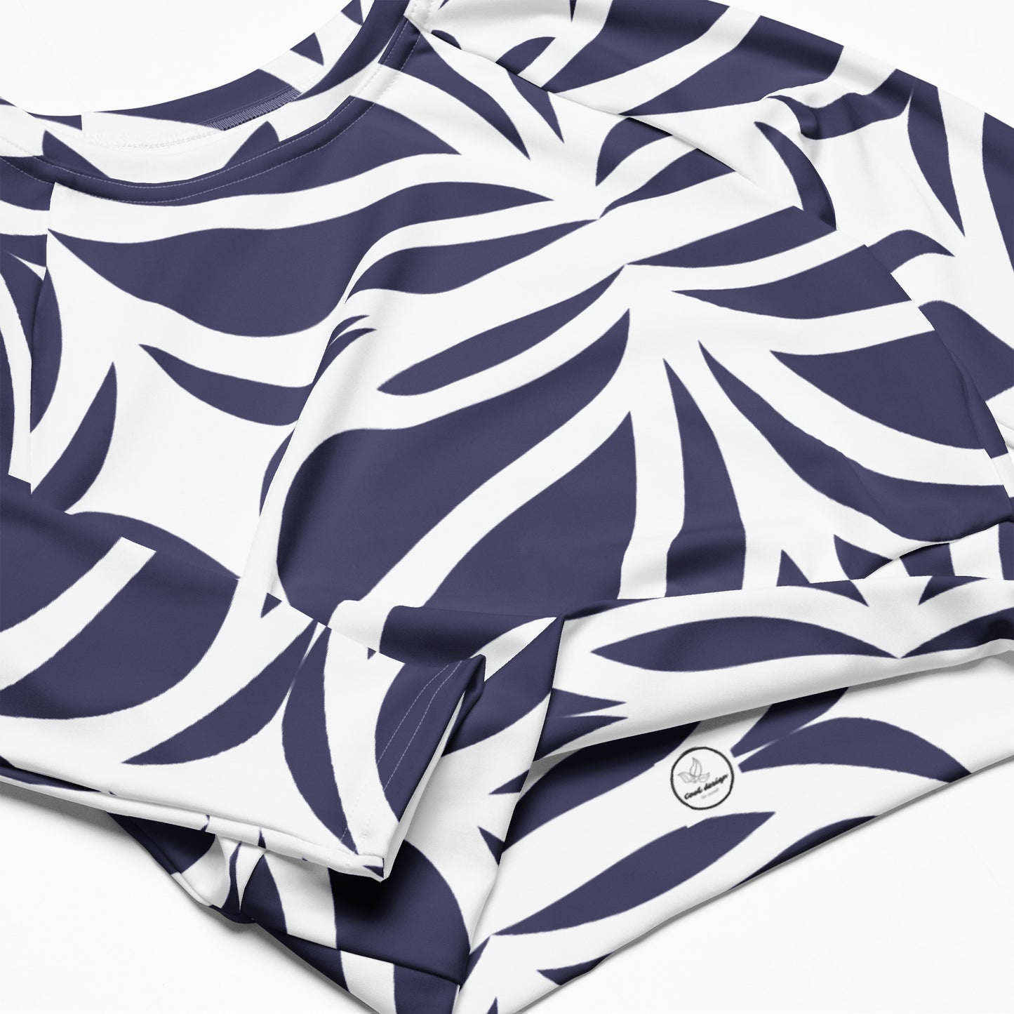 Recycled long-sleeve crop top