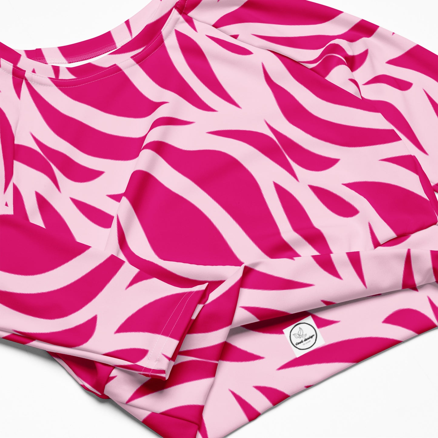 Recycled long-sleeve crop top