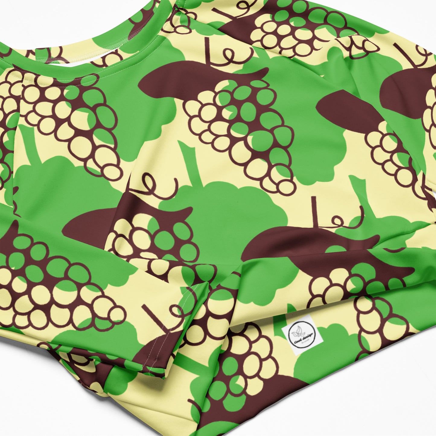 Recycled long-sleeve crop top