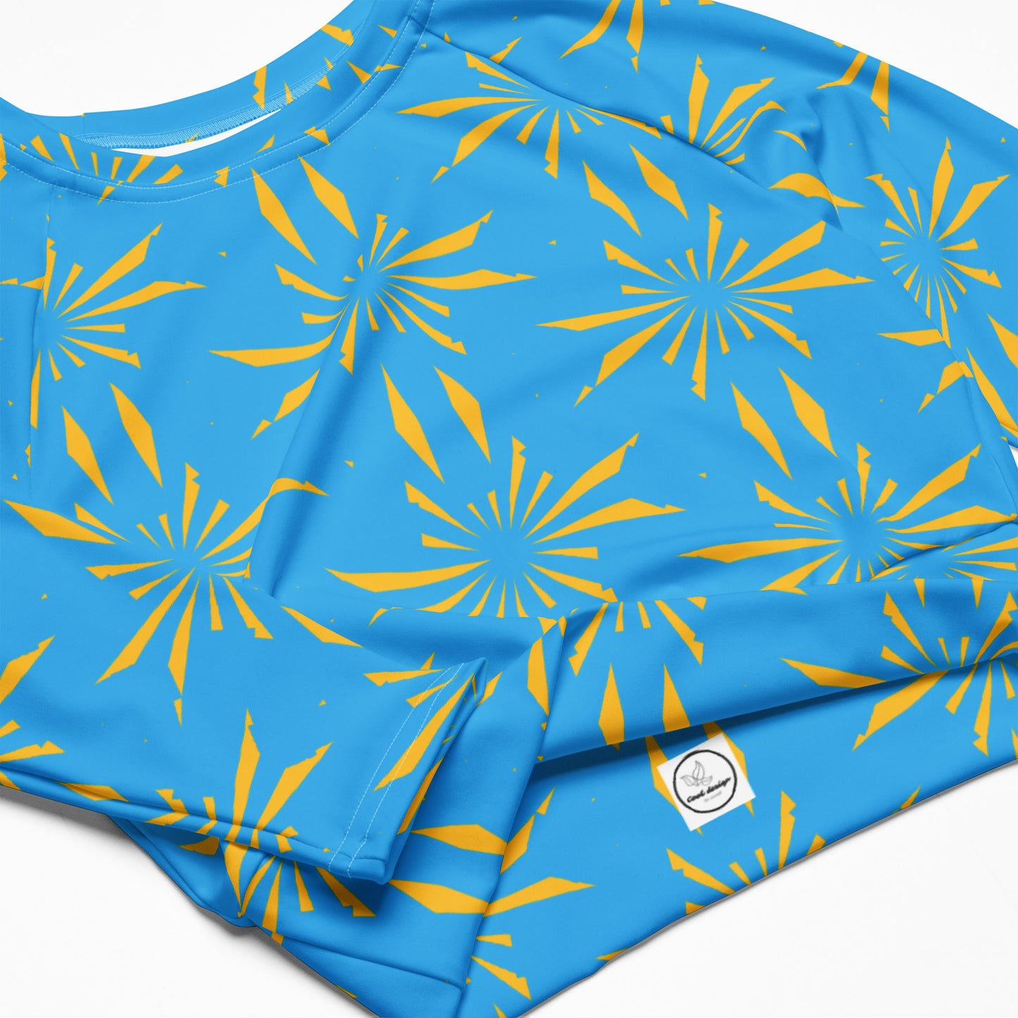 Recycled long-sleeve crop top