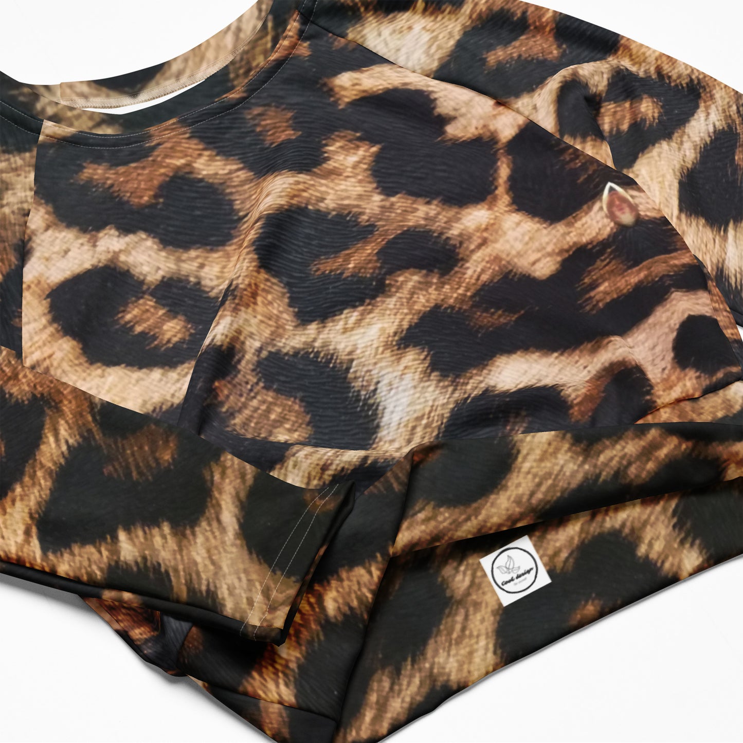 Recycled long-sleeve crop top