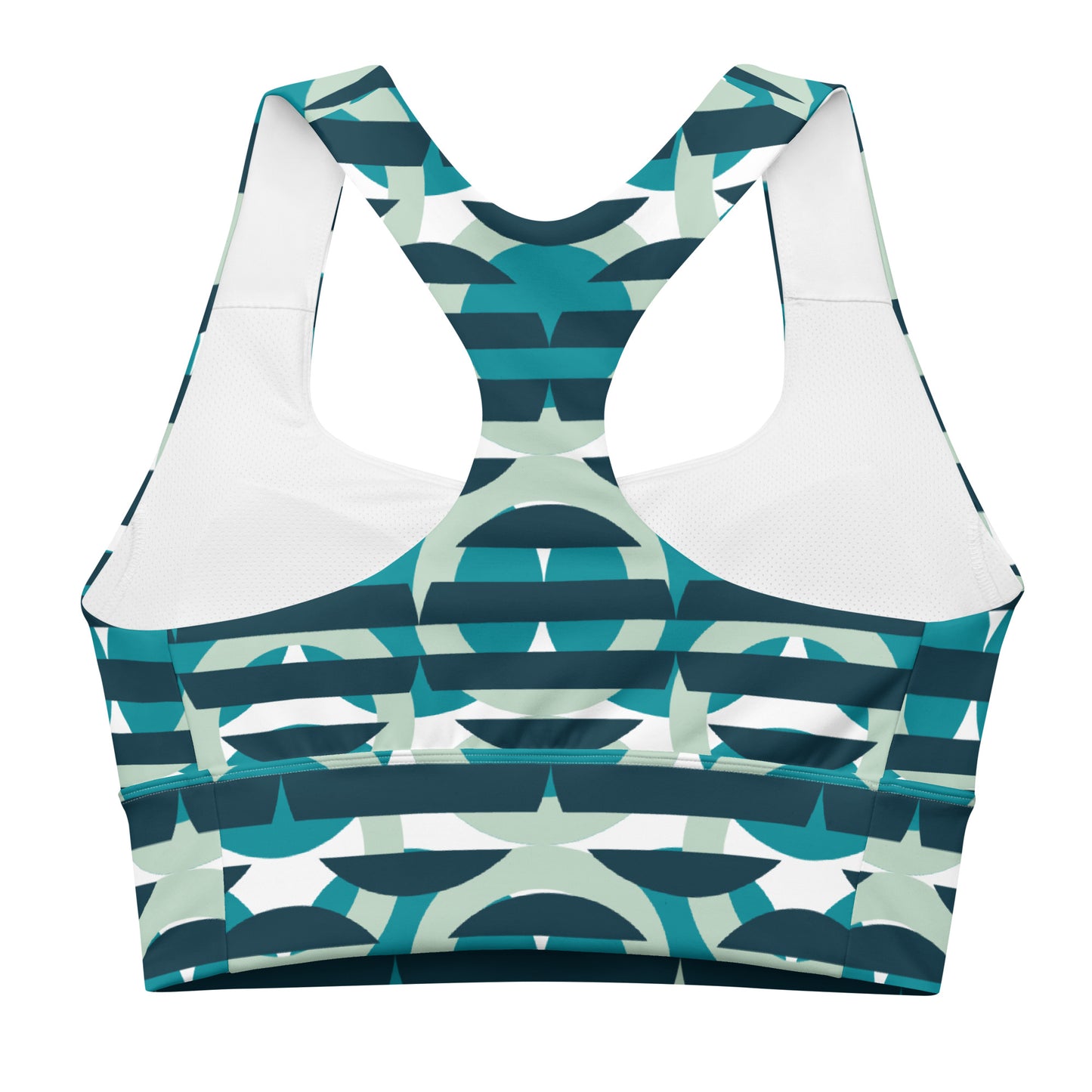 All-Over Print Recycled Longline Sports Bra