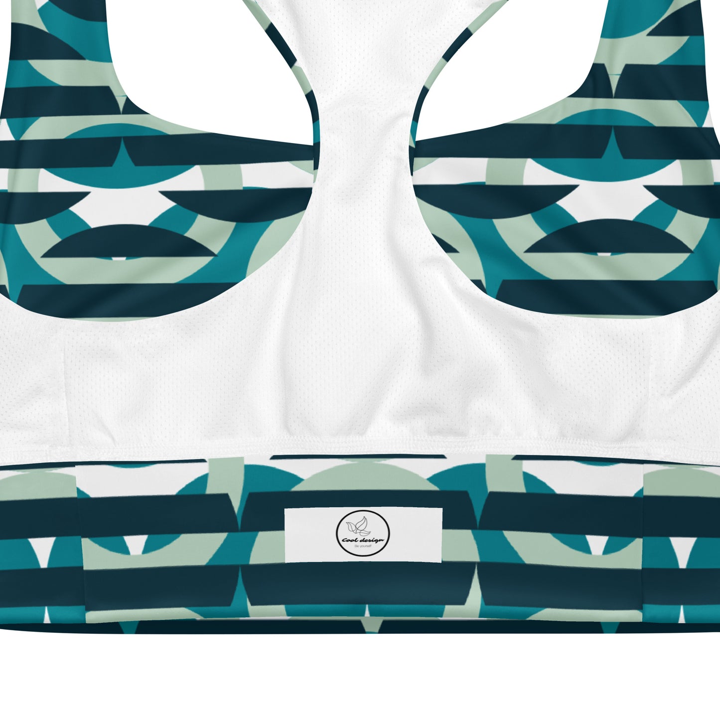 All-Over Print Recycled Longline Sports Bra