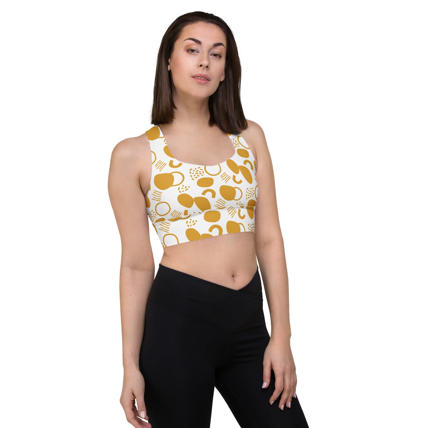 All-Over Print Recycled Longline Sports Bra