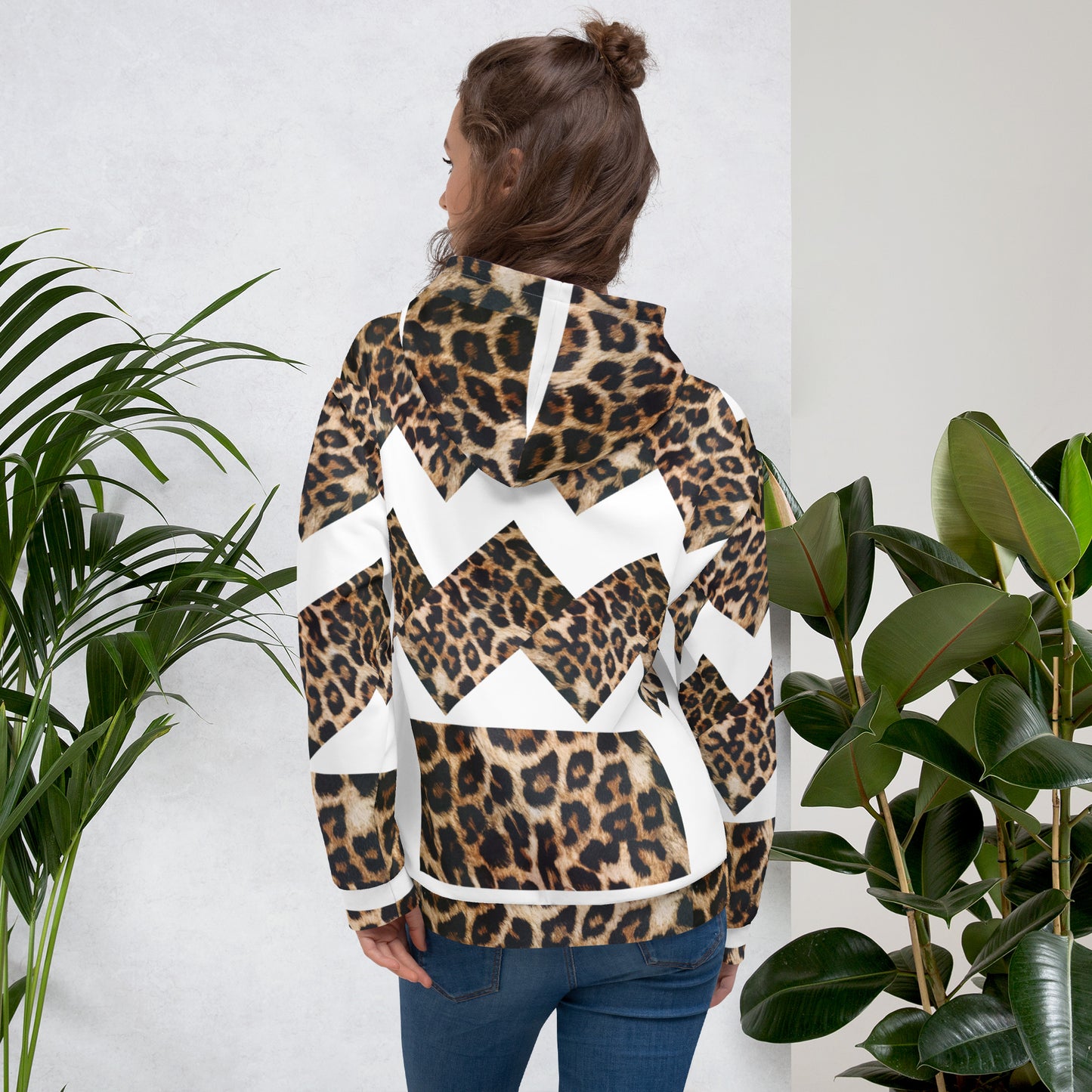 All-Over Print Unisex Hoodie Leopard for Woman