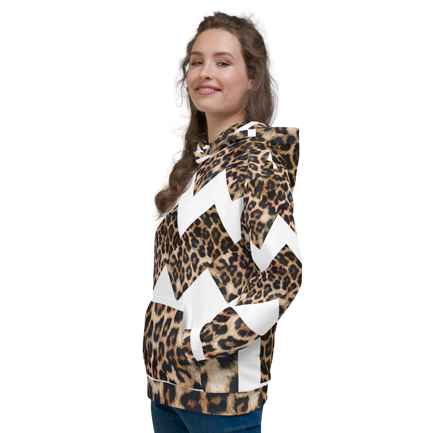 All-Over Print Unisex Hoodie Leopard for Woman