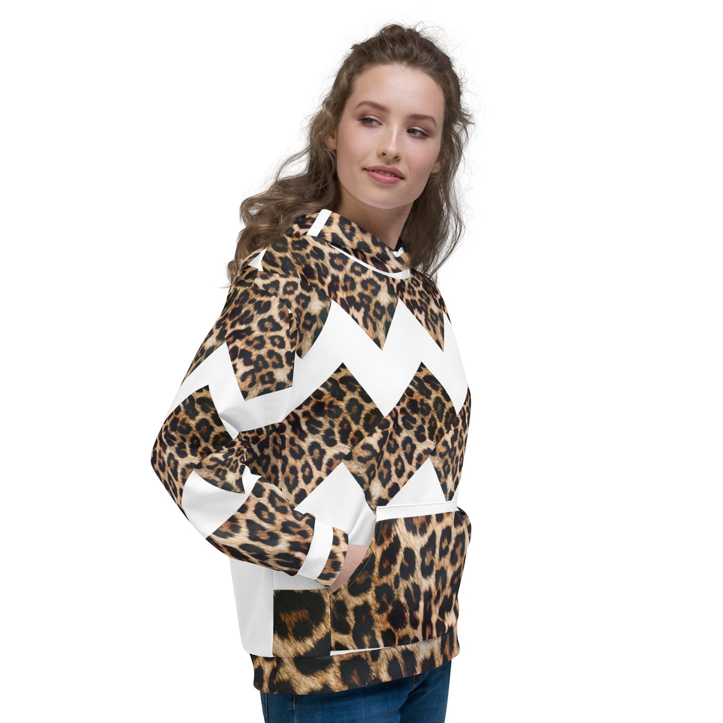 All-Over Print Unisex Hoodie Leopard for Woman