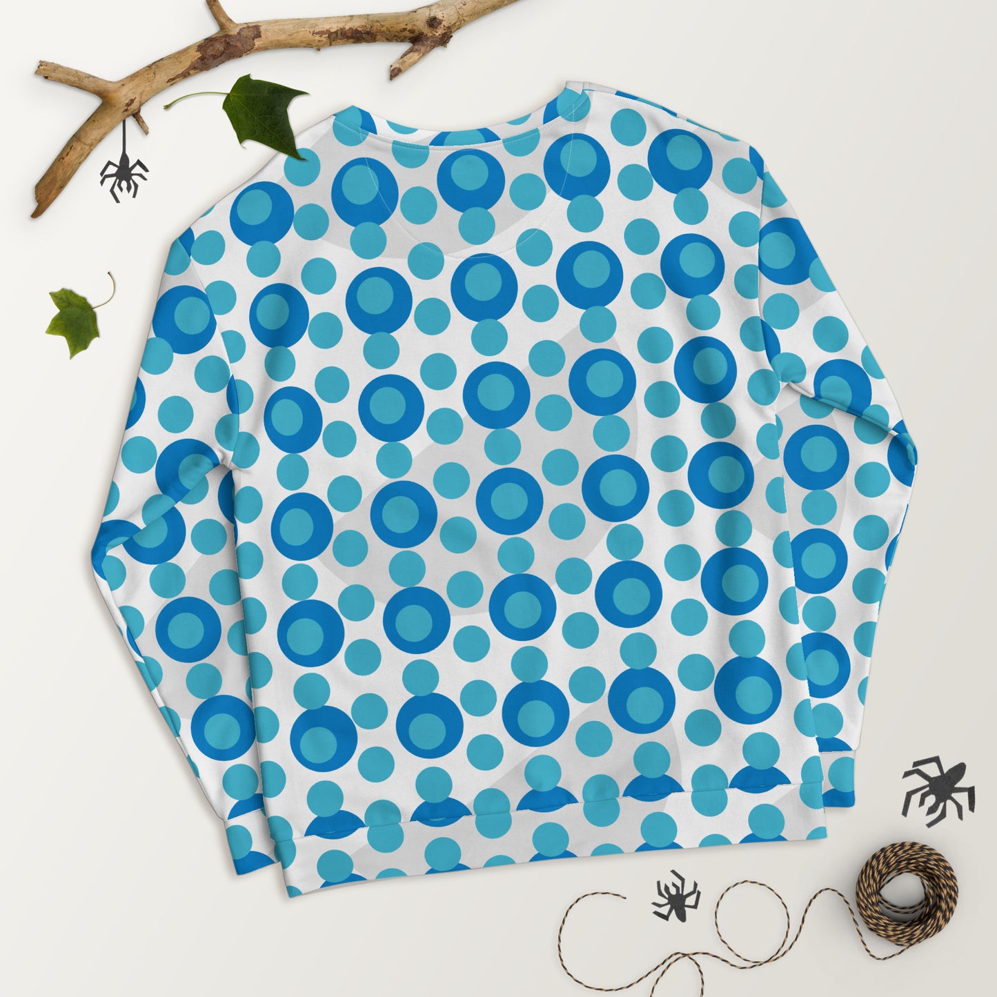 All-Over Print Recycled Unisex Sweatshirt Circles Bright Summer Sky for Man