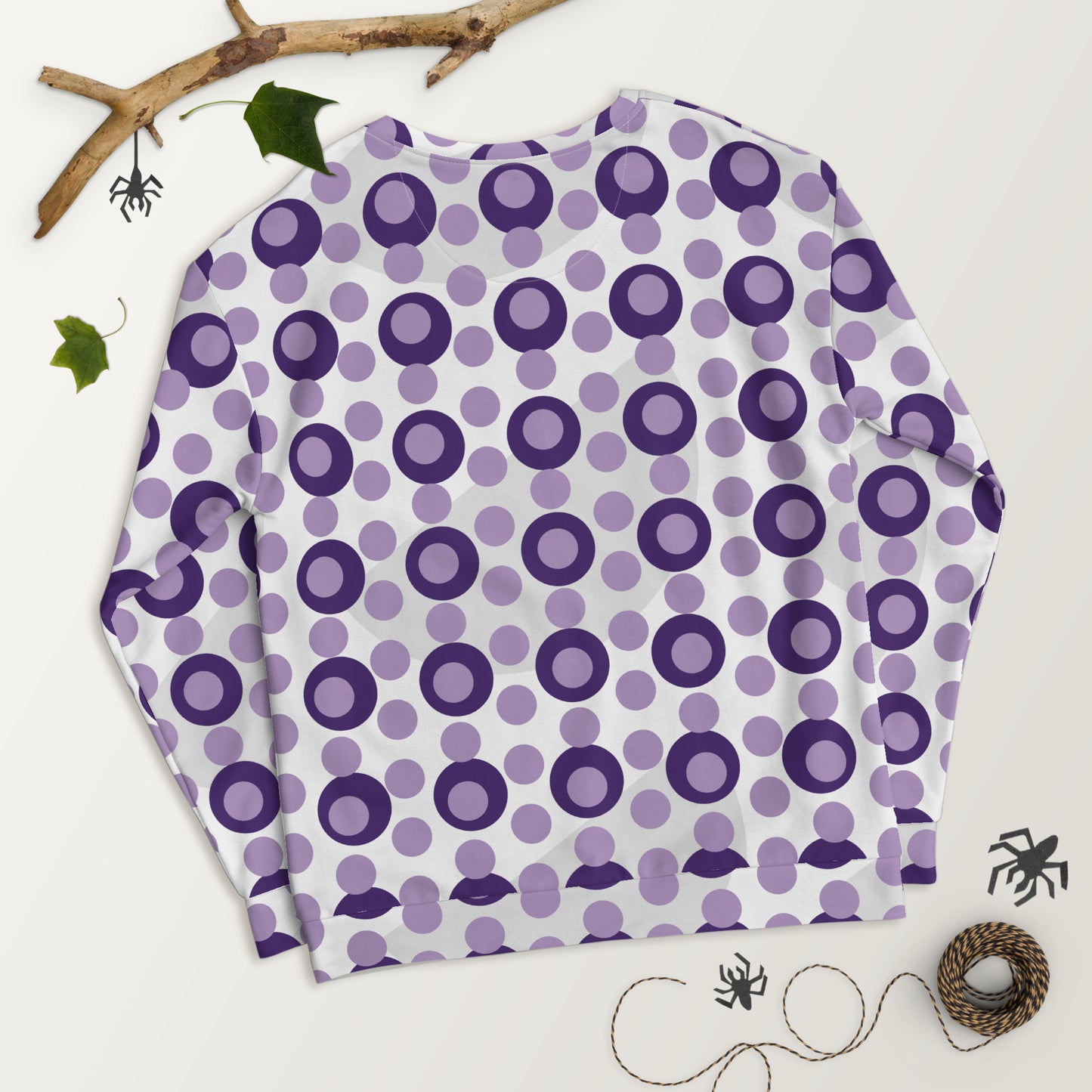 All-Over Print Recycled Unisex Sweatshirt Circles East Side for Woman