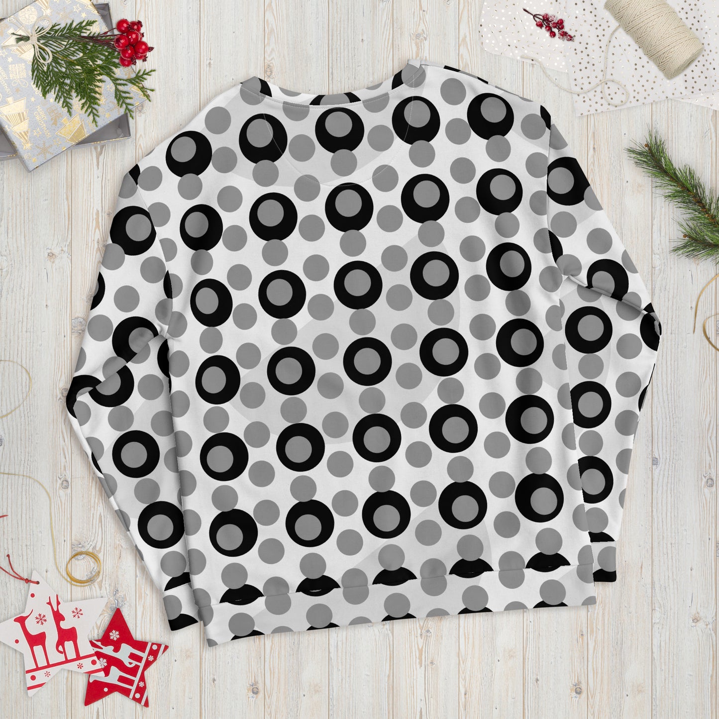 All-Over Print Recycled Unisex Sweatshirt Circles Nobel for Man