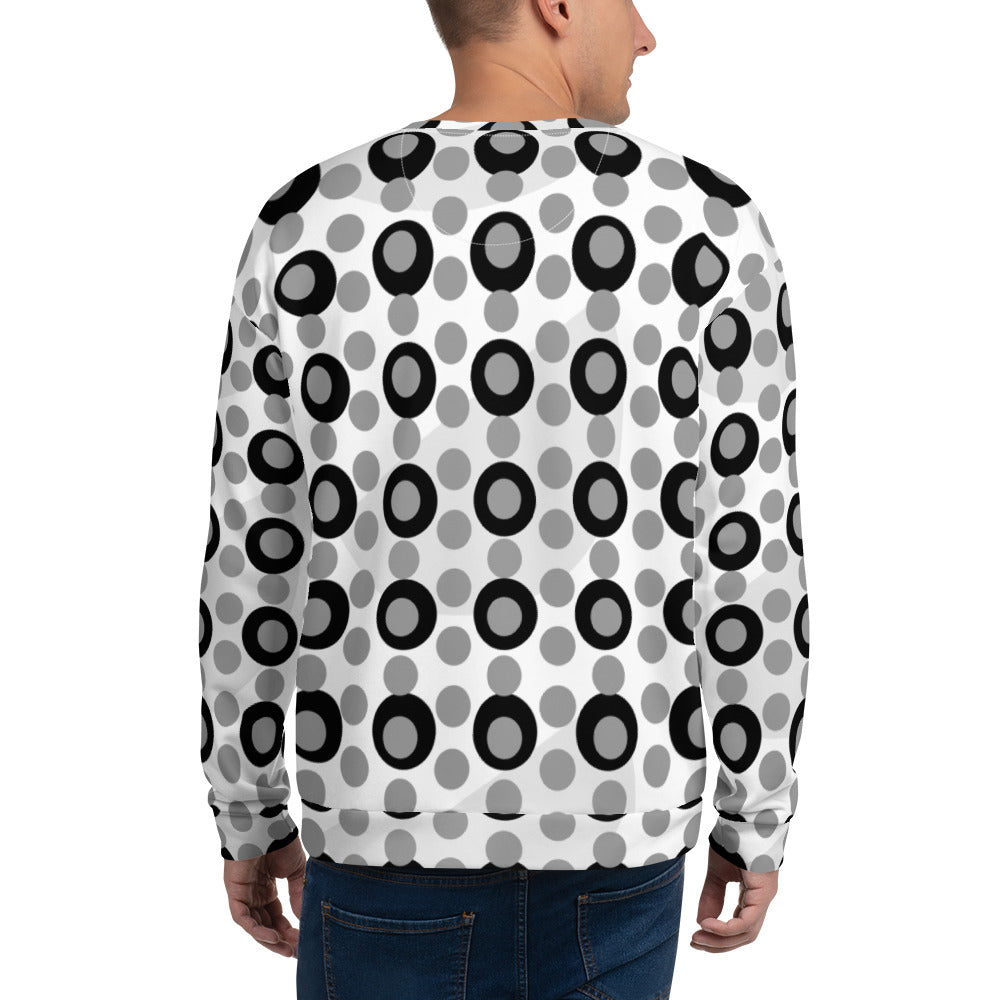 All-Over Print Recycled Unisex Sweatshirt Circles Nobel for Man