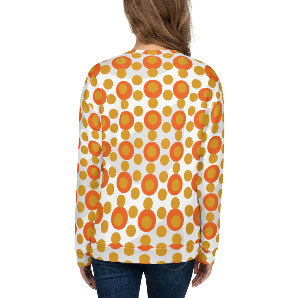 All-Over Print Recycled Unisex Sweatshirt Circles Buttercup for Woman