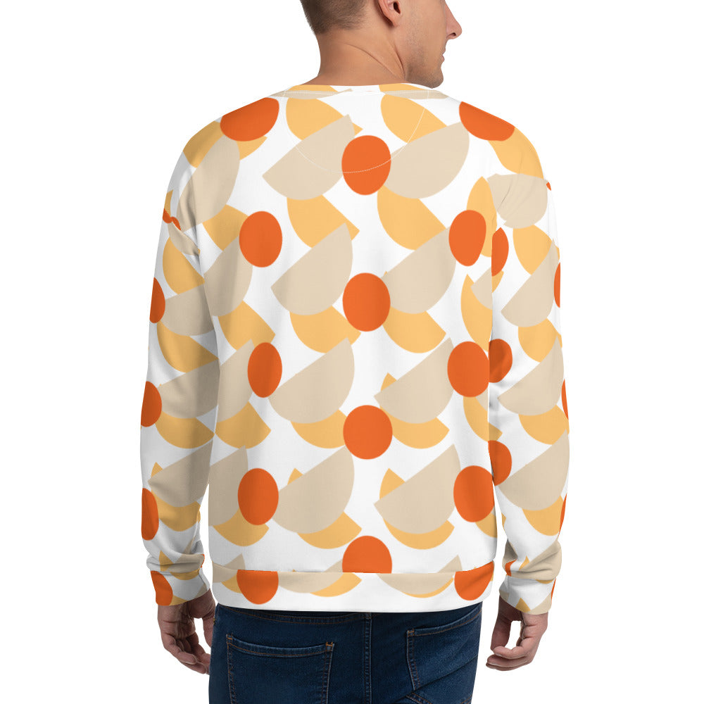 All-Over Print Recycled Unisex Sweatshirt Mushrooms Champagne for Man