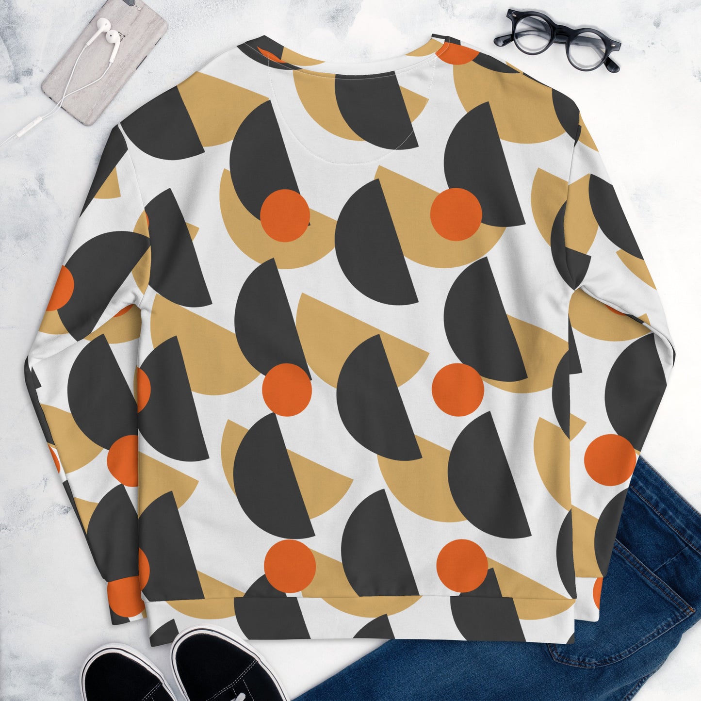All-Over Print Recycled Unisex Sweatshirt Mushrooms Eclipse for Man