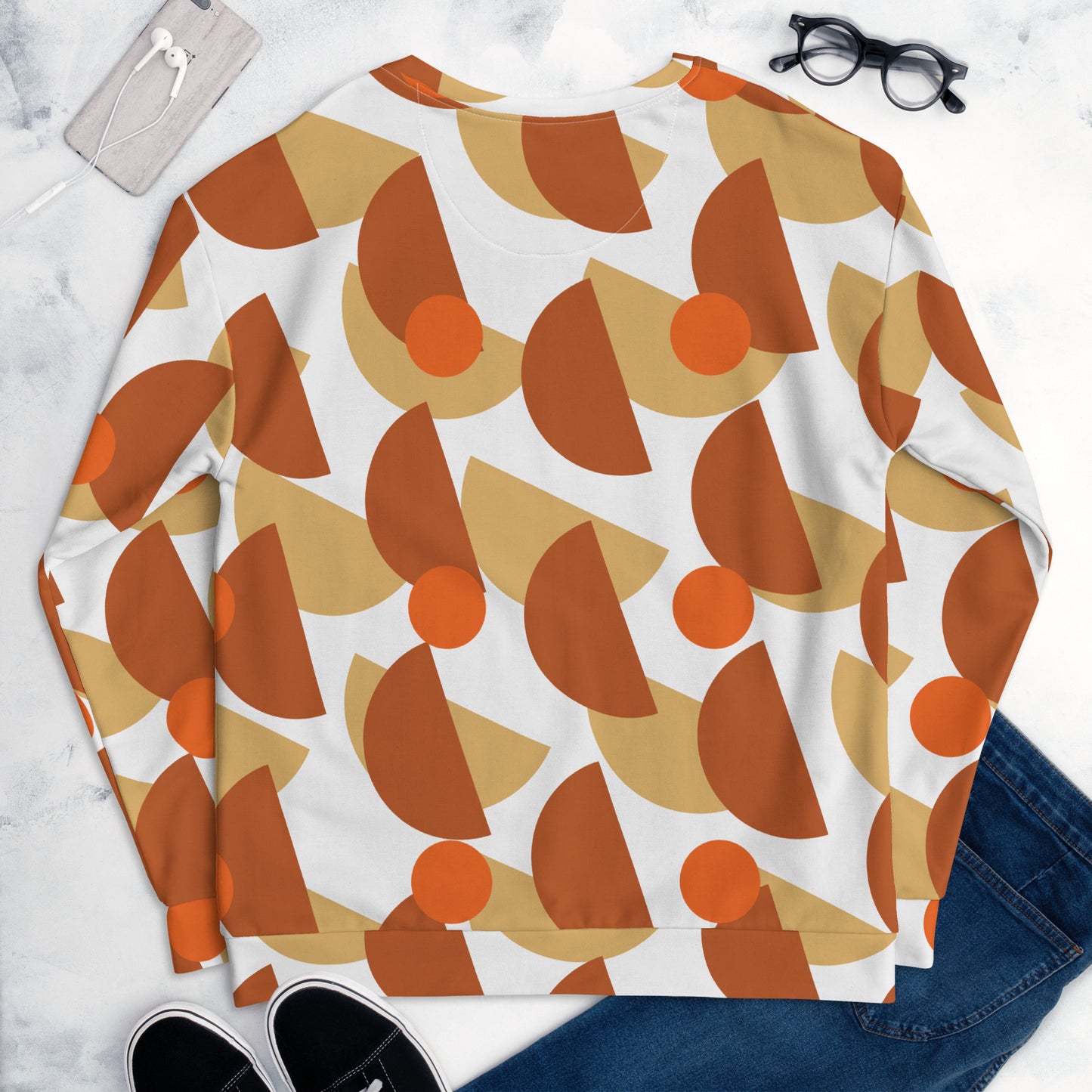 All-Over Print Recycled Unisex Sweatshirt Mushrooms Tenne for Ma