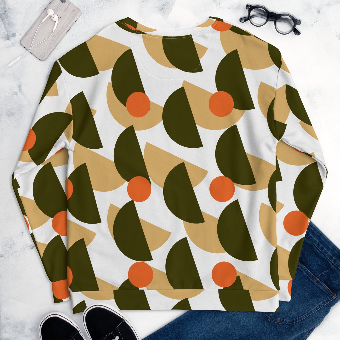 All-Over Print Recycled Unisex Sweatshirt Mushrooms Karaka for Man
