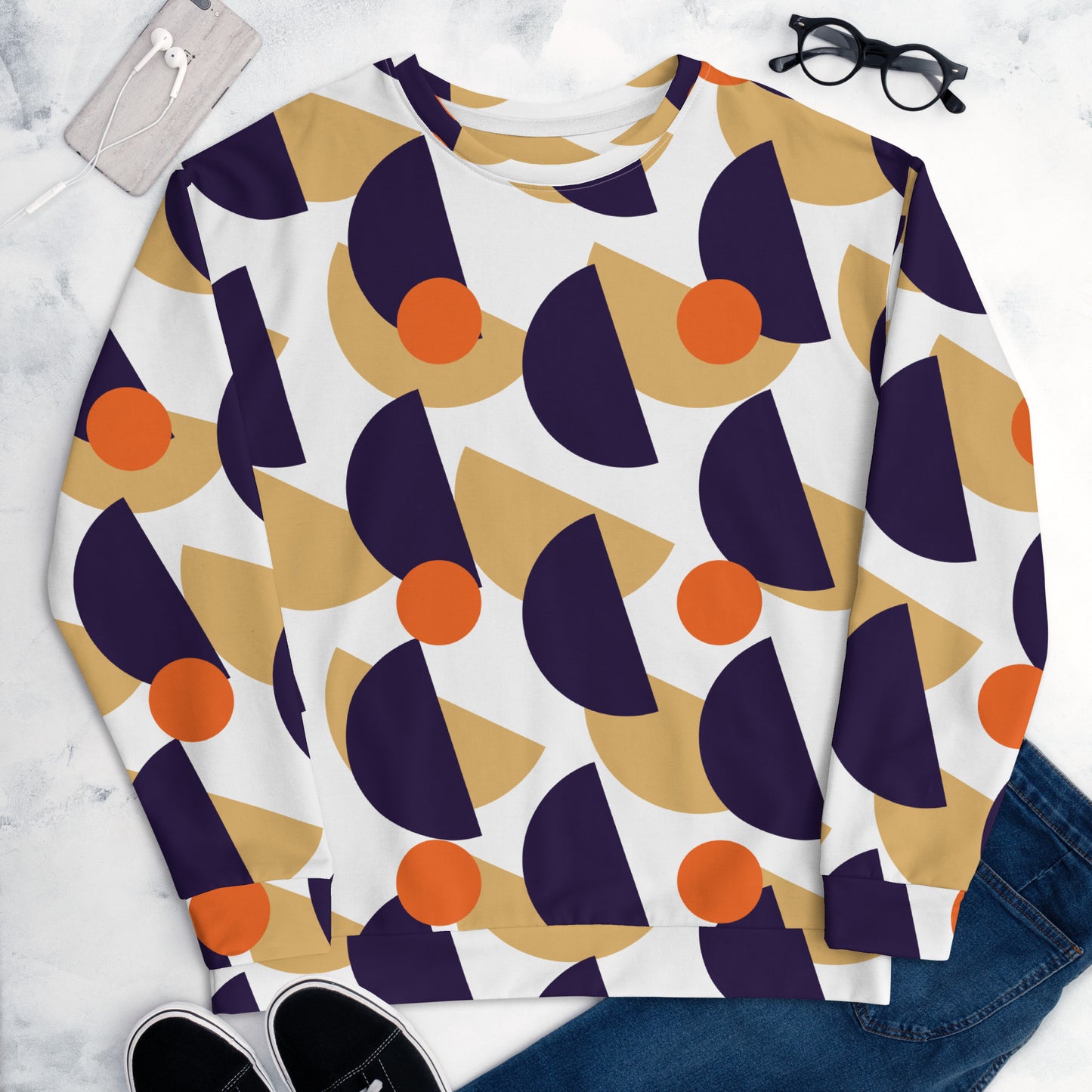 All-Over Print Recycled Unisex Sweatshirt Mushrooms Tolopea for Man