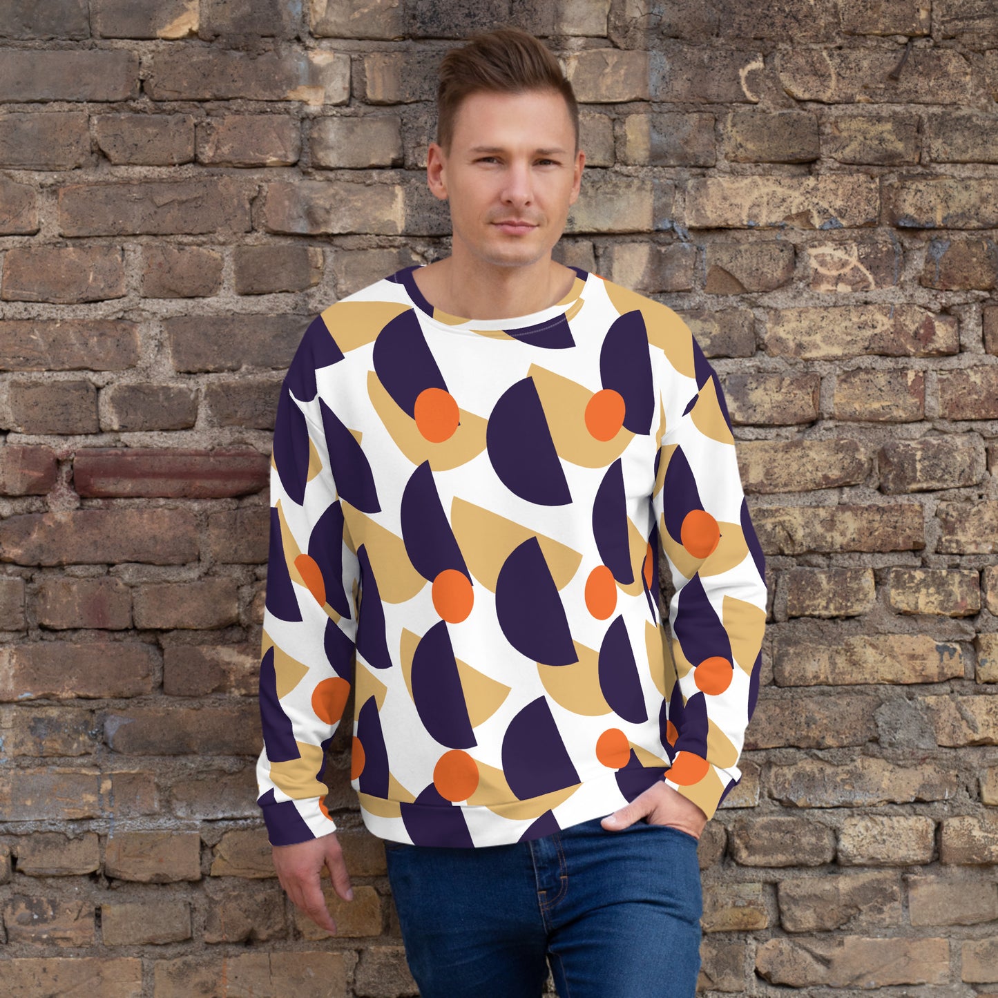 All-Over Print Recycled Unisex Sweatshirt Mushrooms Tolopea for Man