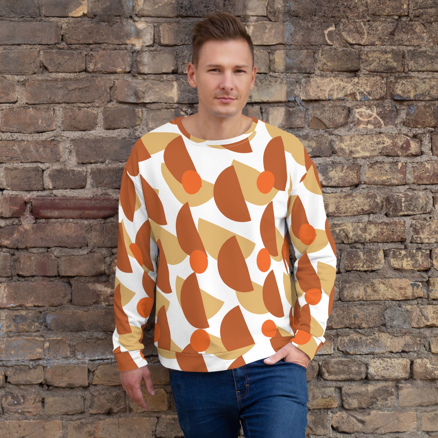 All-Over Print Recycled Unisex Sweatshirt Mushrooms Tenne for Ma