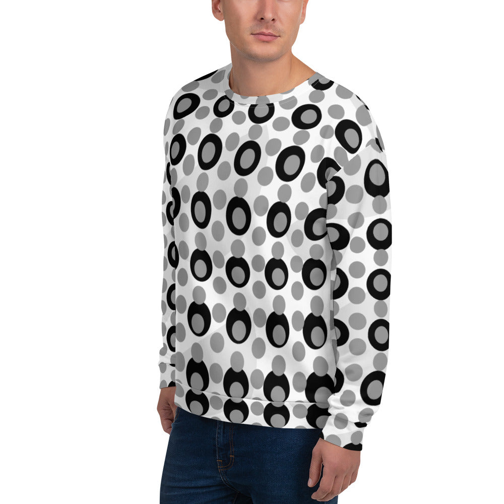 All-Over Print Recycled Unisex Sweatshirt Circles Nobel for Man