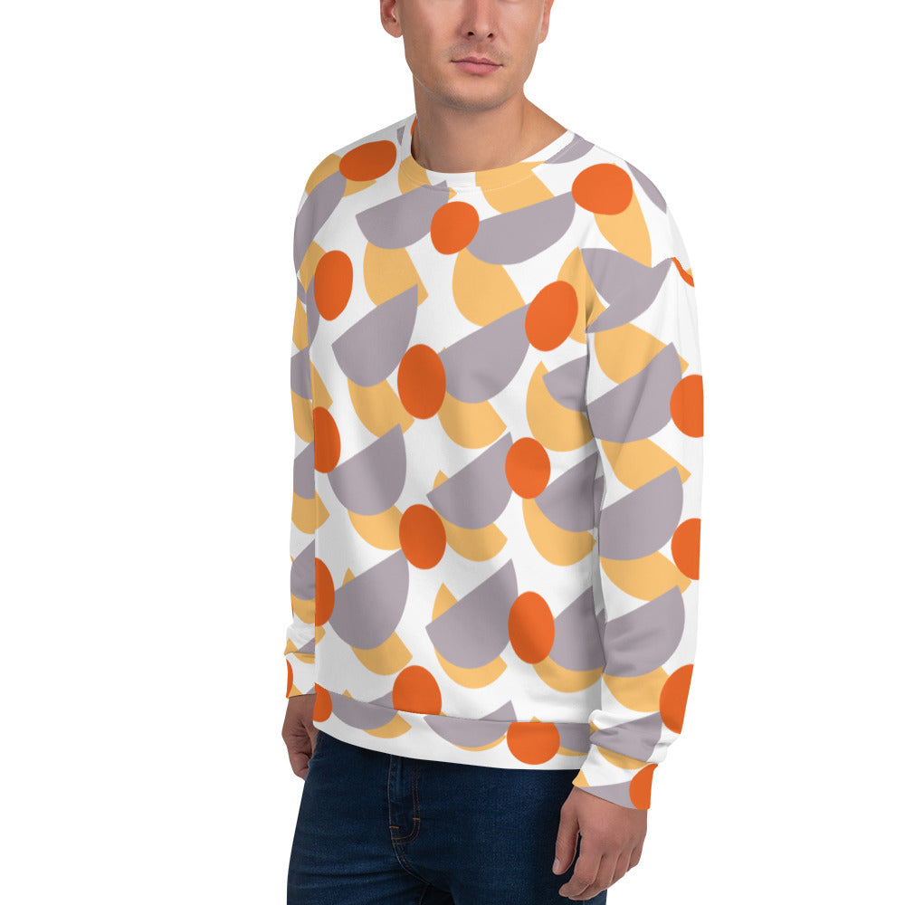 All-Over Print Recycled Unisex Sweatshirt Mushrooms Lily for Man for Man