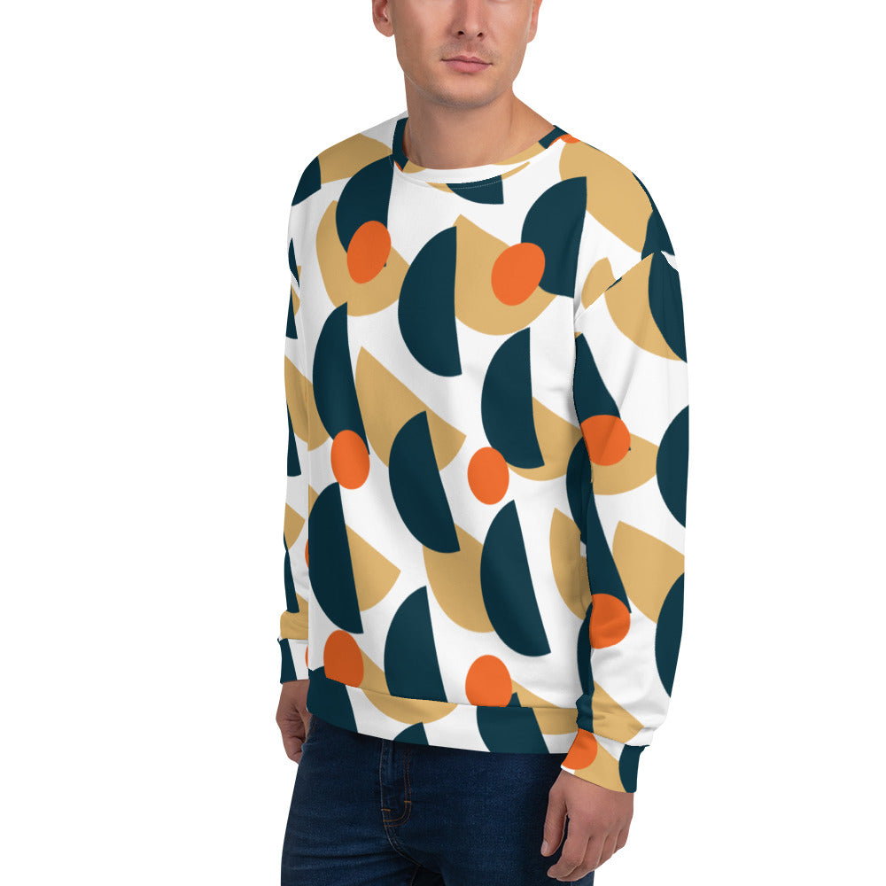 All-Over Print Recycled Unisex Sweatshirt Mushrooms Eclipse