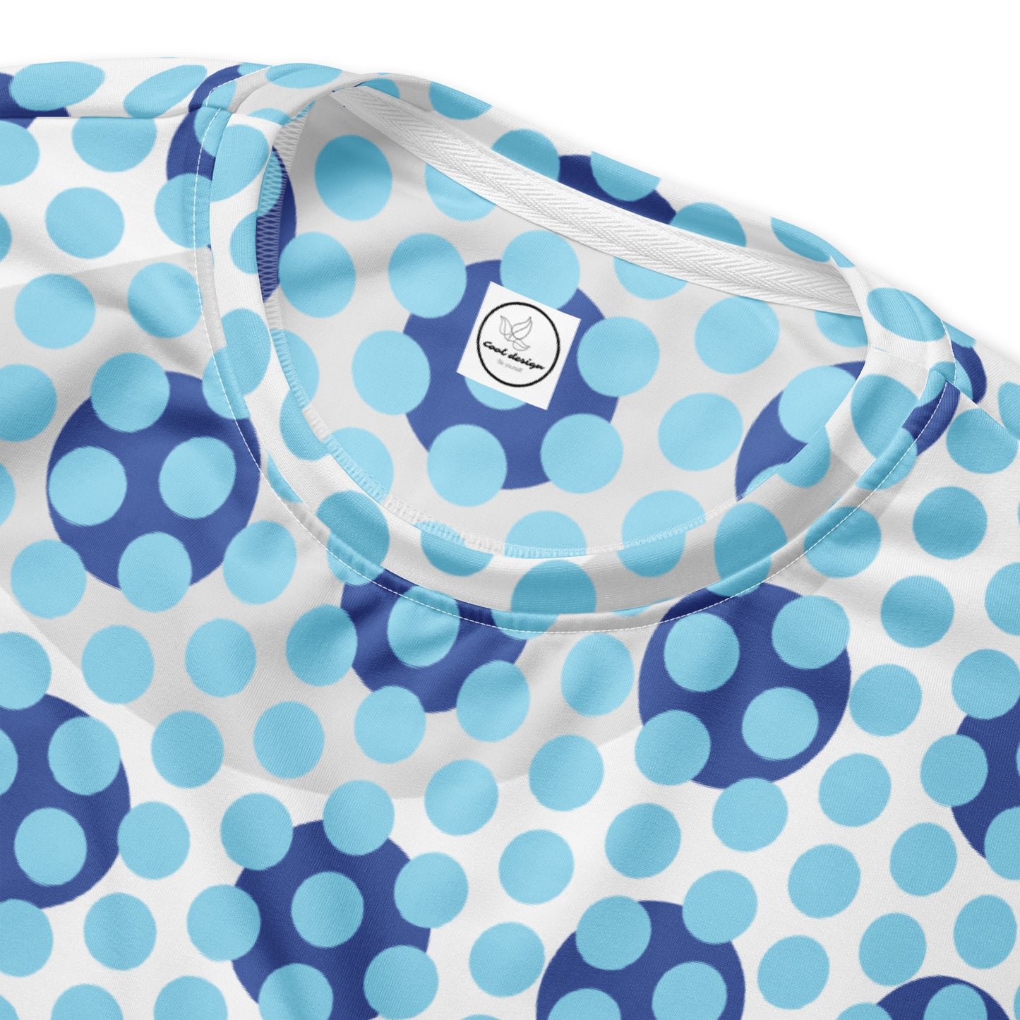 All-Over Print Recycled Unisex Sweatshirt Polka-dot Columbia Blue for Woman