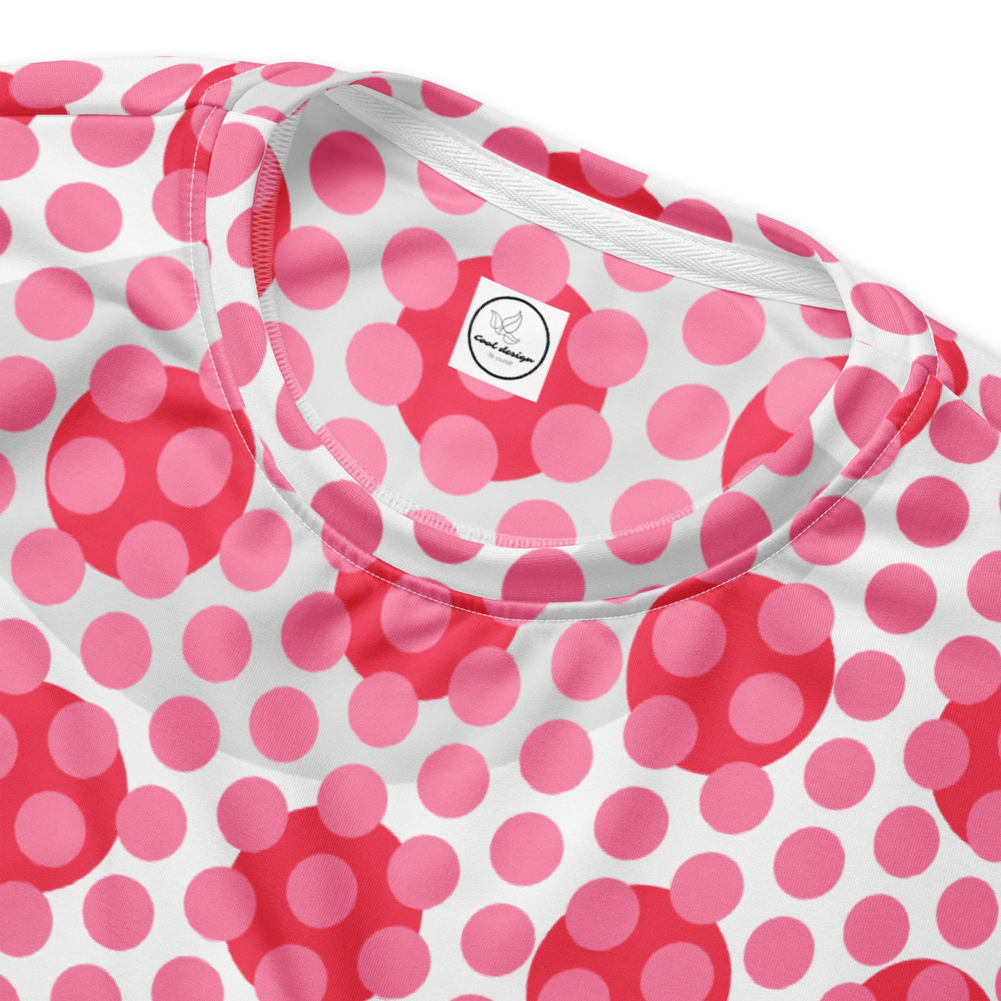 All-Over Print Recycled Unisex Sweatshirt Polka-dot Tickle Me Pink for Women