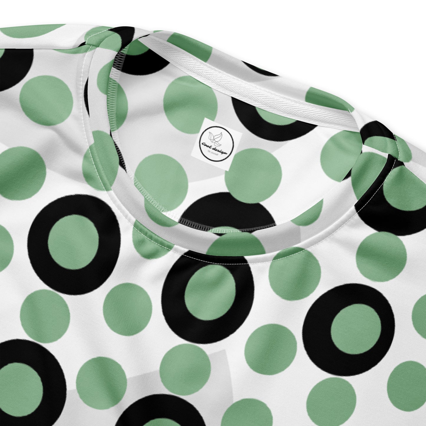 All-Over Print Recycled Unisex Sweatshirt Circles Dark Sea Green for Men