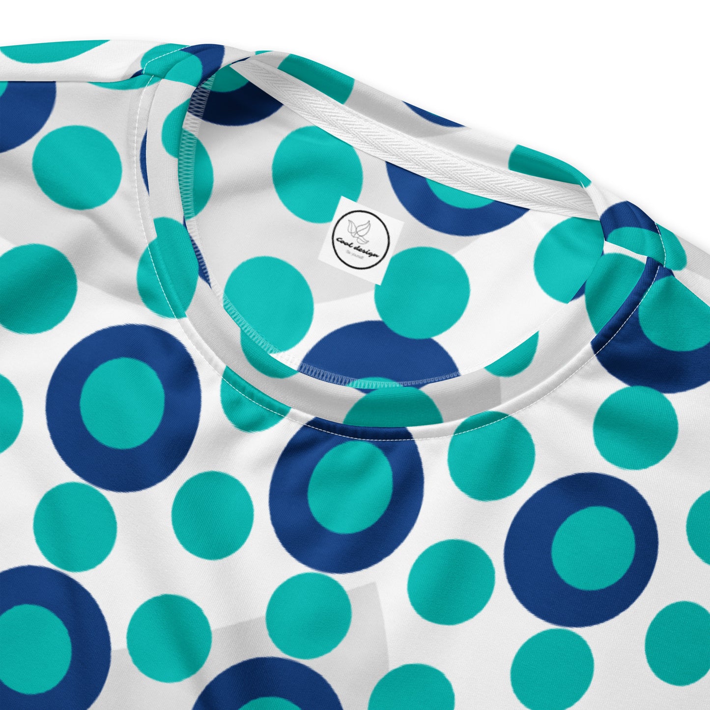 All-Over Print Recycled Unisex Sweatshirt Circles Iris Blue for Man