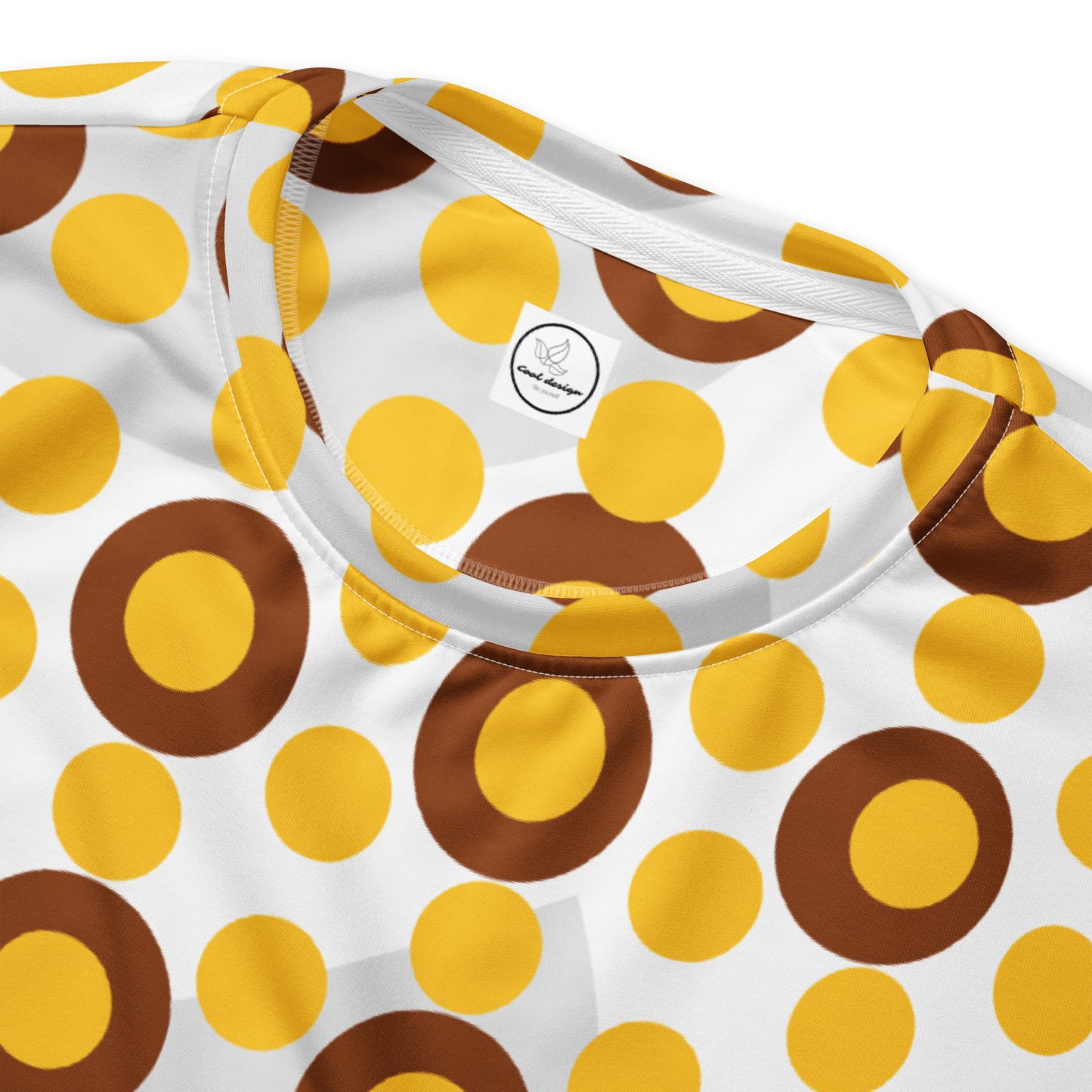 All-Over Print Recycled Unisex Sweatshirt Circles Yellow for Man