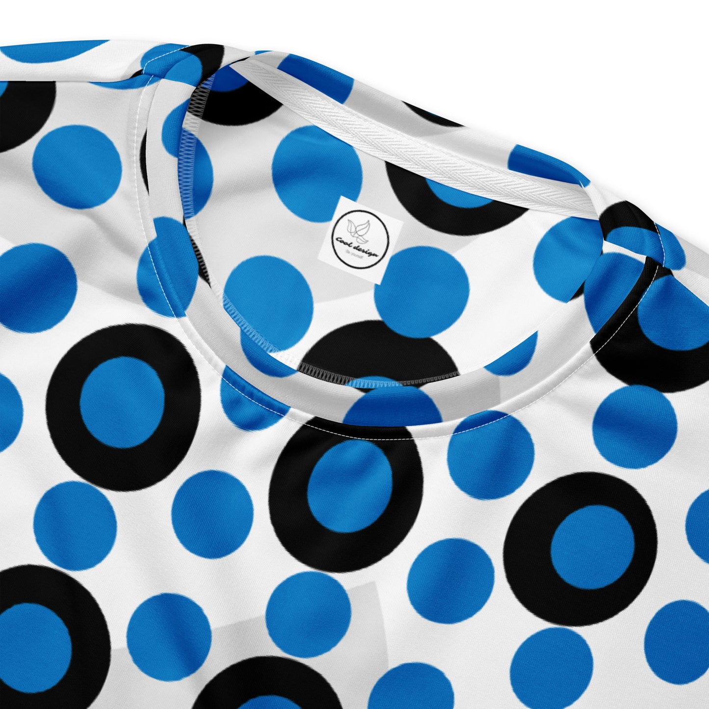 All-Over Print Recycled Unisex Sweatshirt Circles Navy Blue for Man