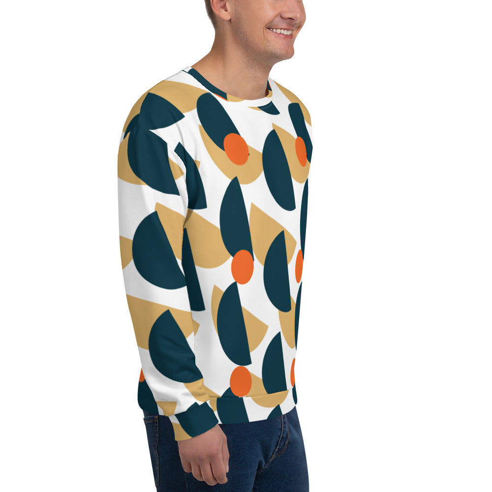 All-Over Print Recycled Unisex Sweatshirt Mushrooms Eclipse