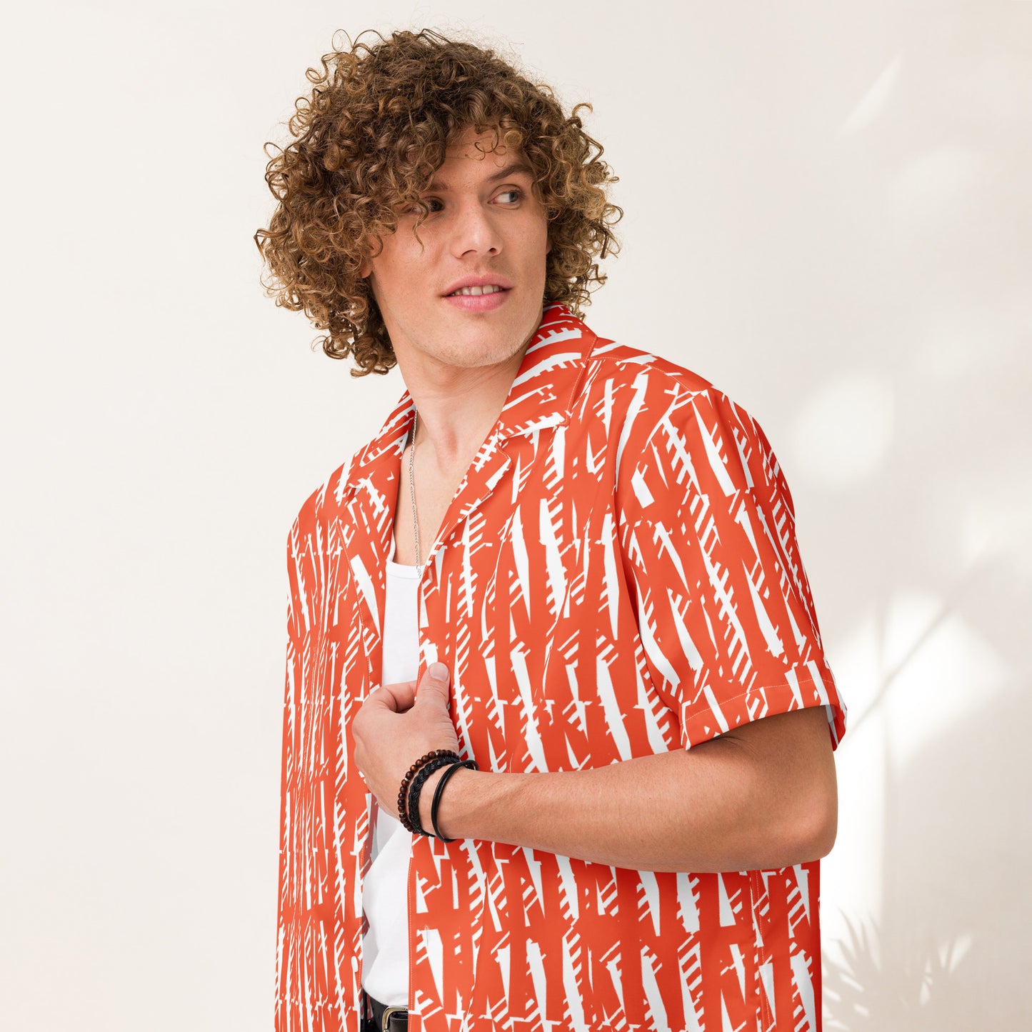 button shirts for men orange