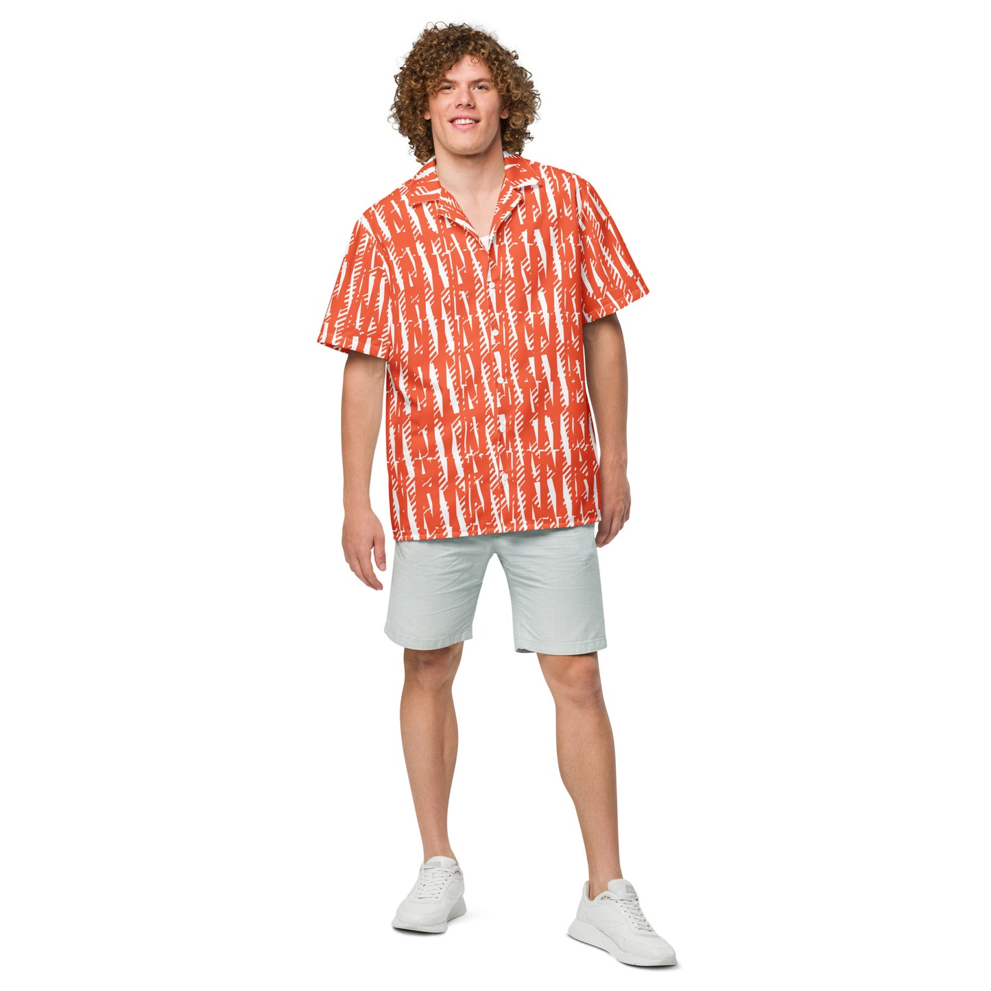 button shirts for men orange