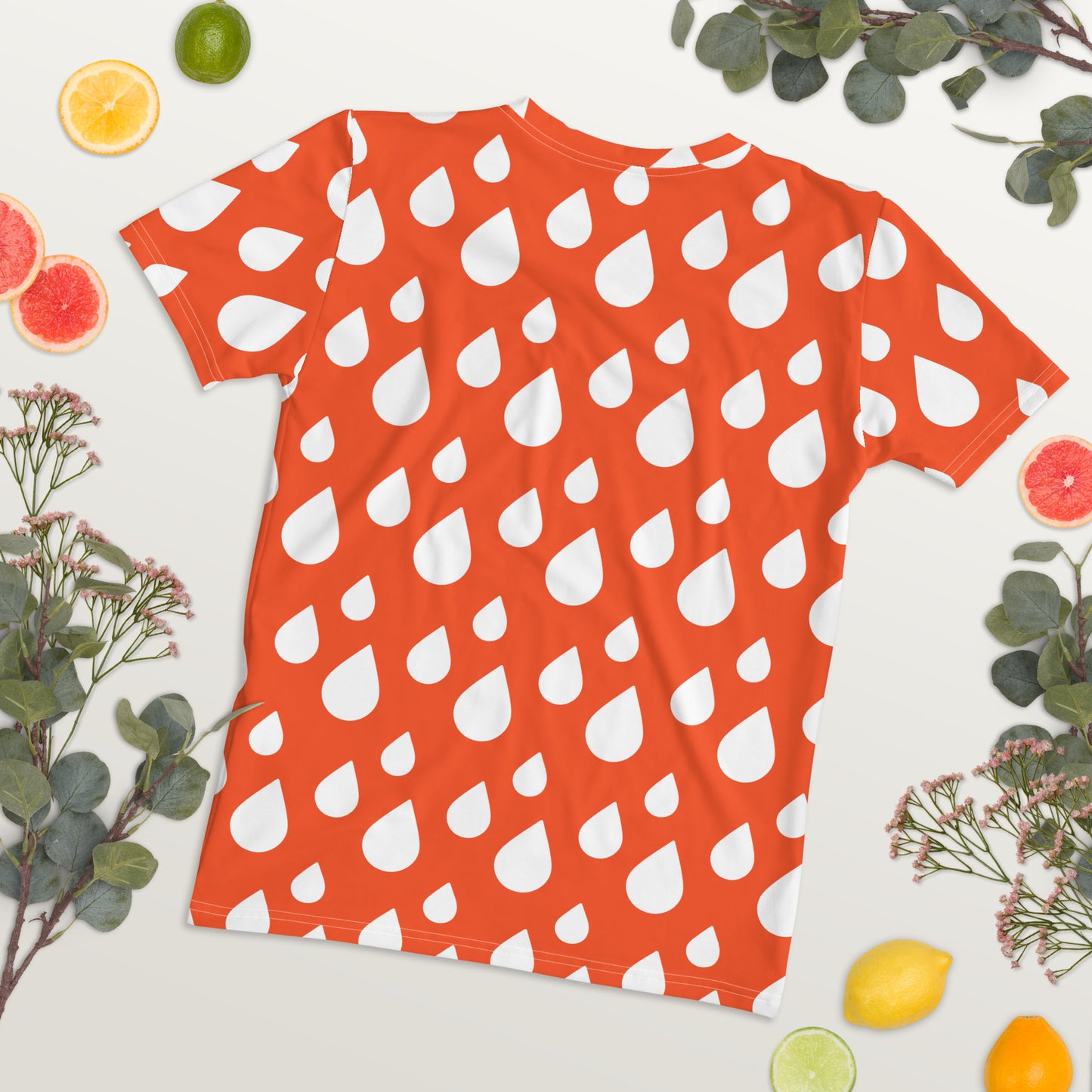 Women's T-shirt Raindrops Outrageous Orange