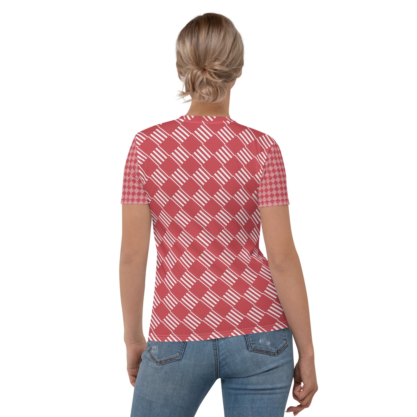 Women's T-shirt Love Pattern Stripes Diamonds Mandy 2