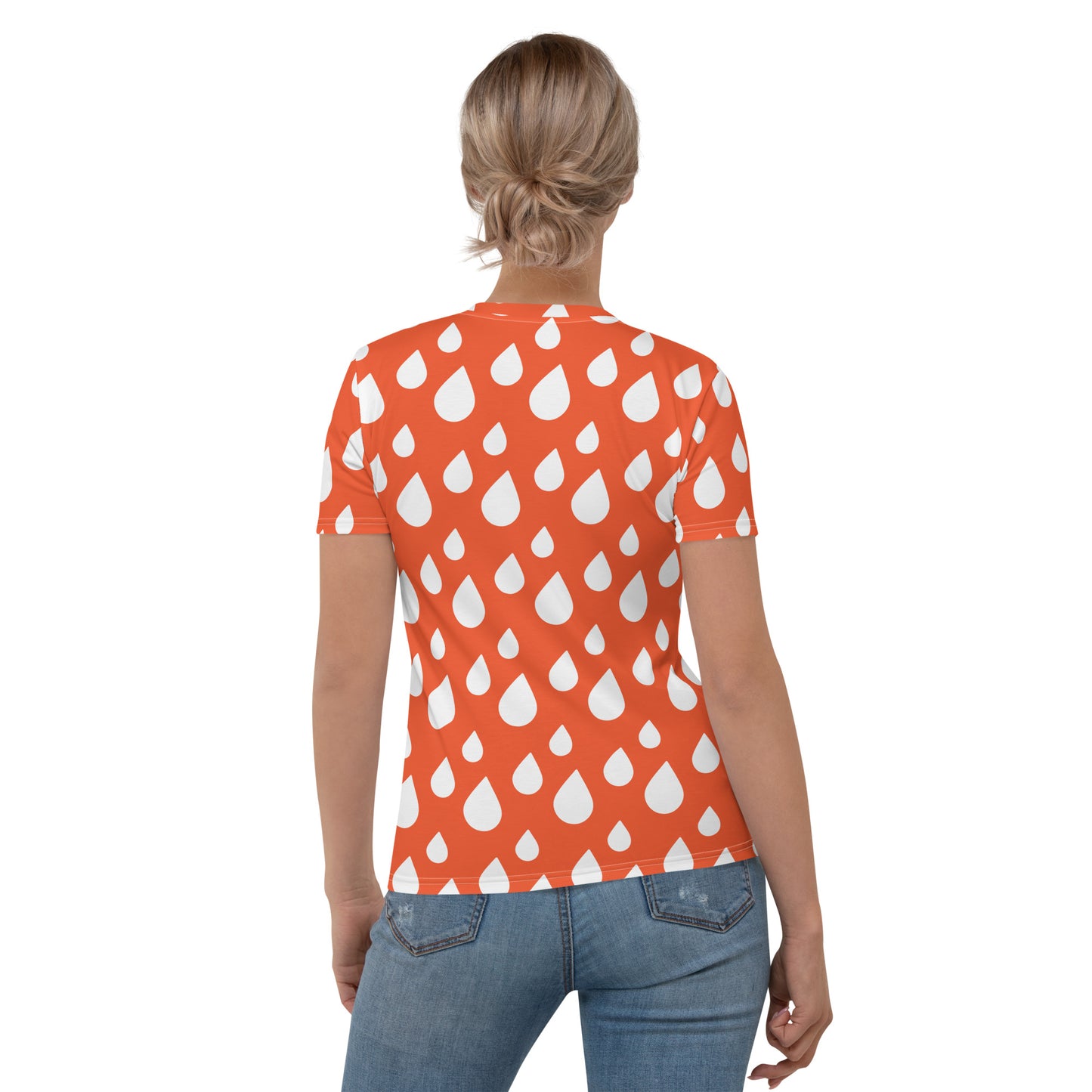Women's T-shirt Raindrops Outrageous Orange