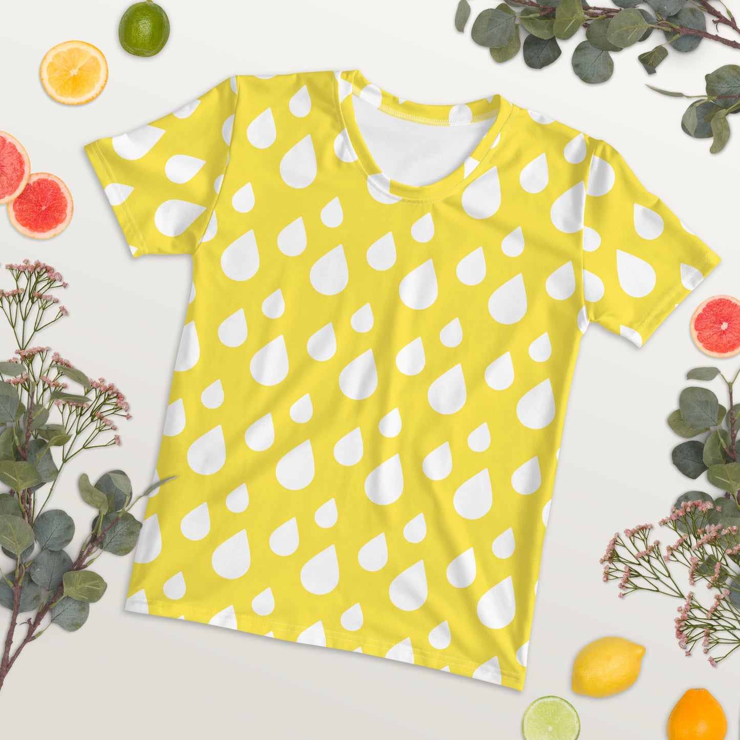 Women's Crew Neck T-shirt Raindrops Paris Daisy