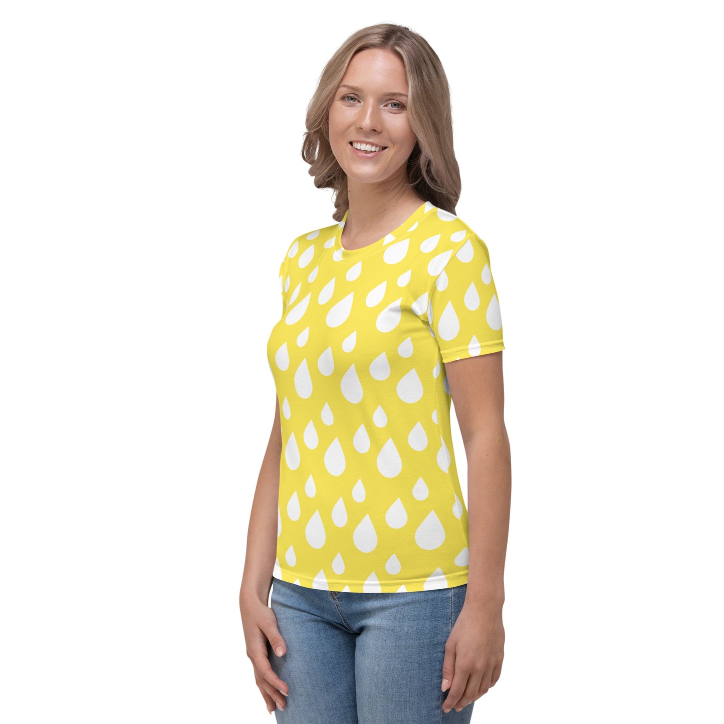 Women's Crew Neck T-shirt Raindrops Paris Daisy