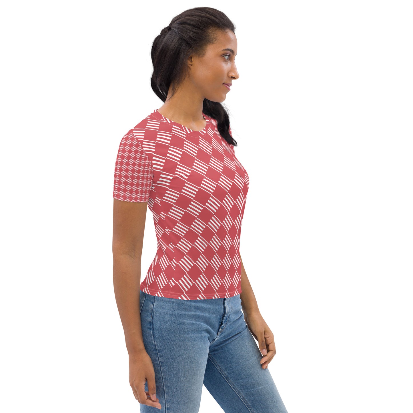 Women's T-shirt Love Pattern Stripes Diamonds Mandy 2