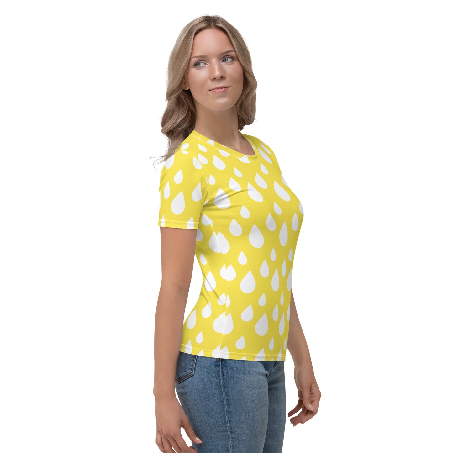 Women's Crew Neck T-shirt Raindrops Paris Daisy