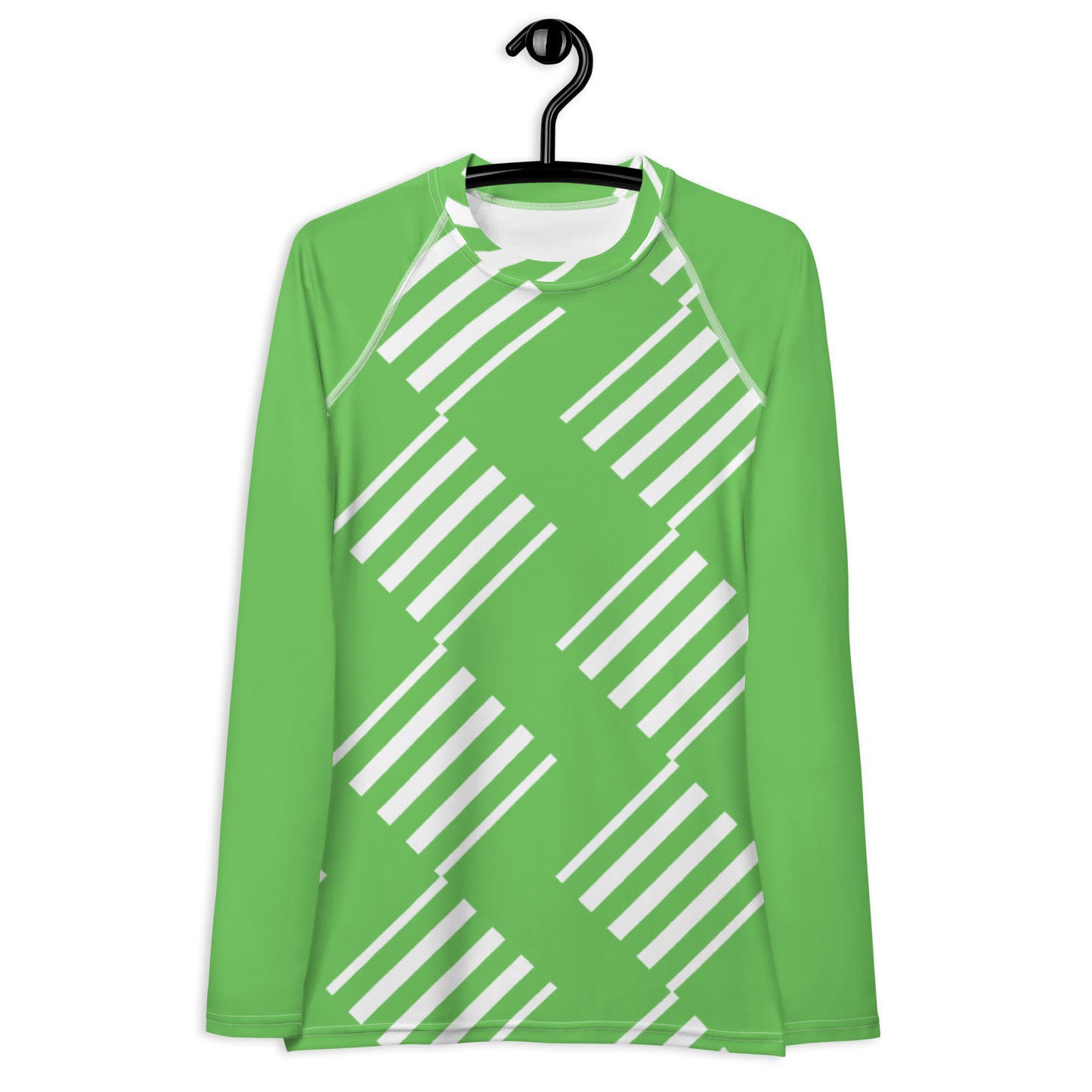 All-Over Print Women's Rash Guard Love Pattern Stripes Diamonds Mantis